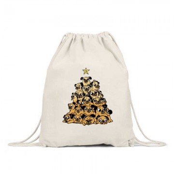 Pug Christmas tree Hátizsák