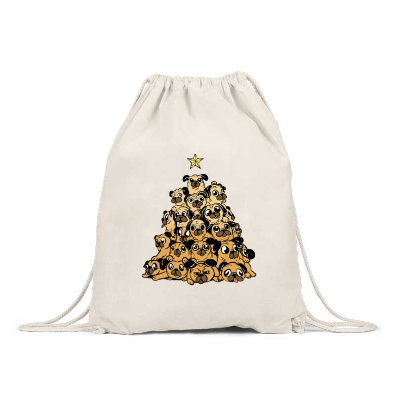 Pug Christmas tree Hátizsák