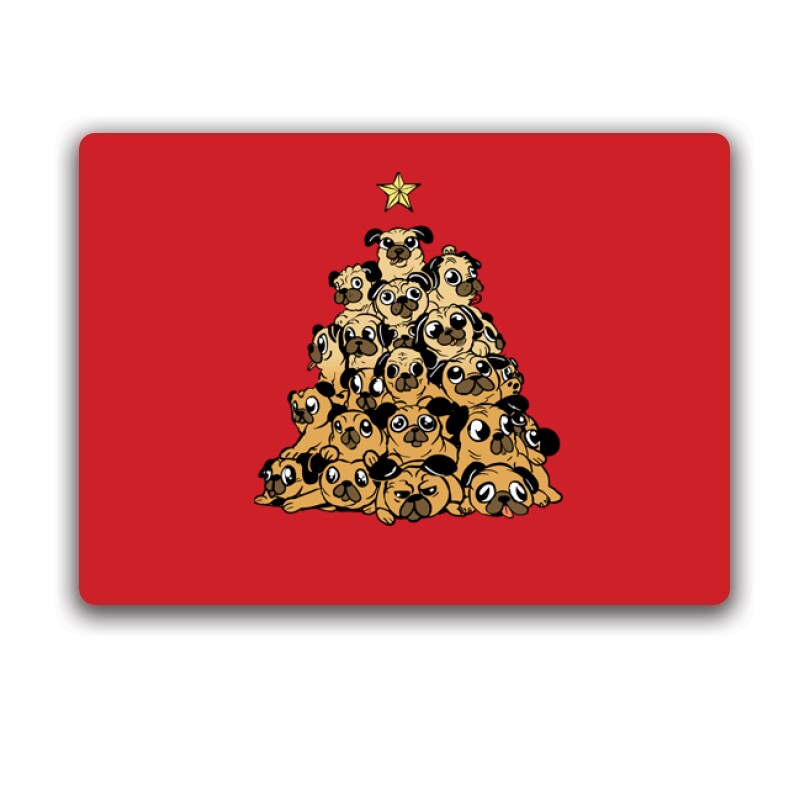 Pug Christmas tree Egérpad