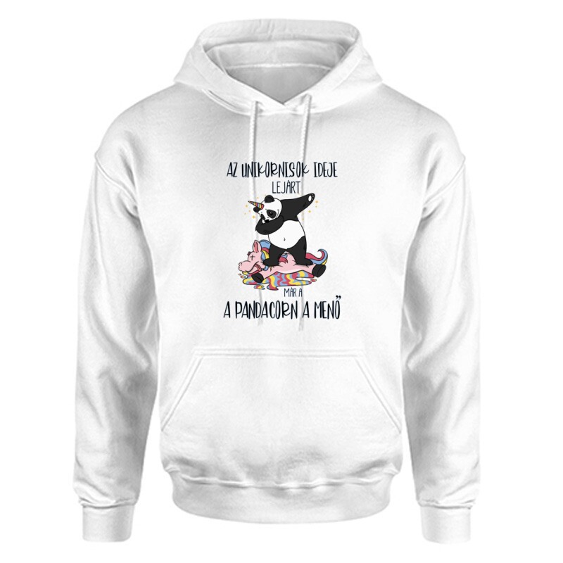 Pandacorn a menő Unisex Kapucnis Pulcsi
