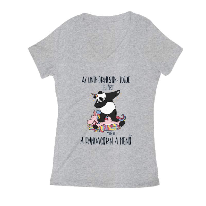 Pandacorn a menő Női V Kivágott póló