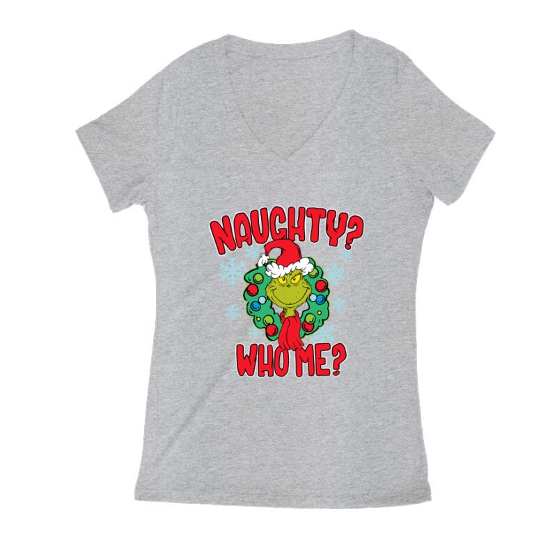 Naughty Who Me? Női V Kivágott póló