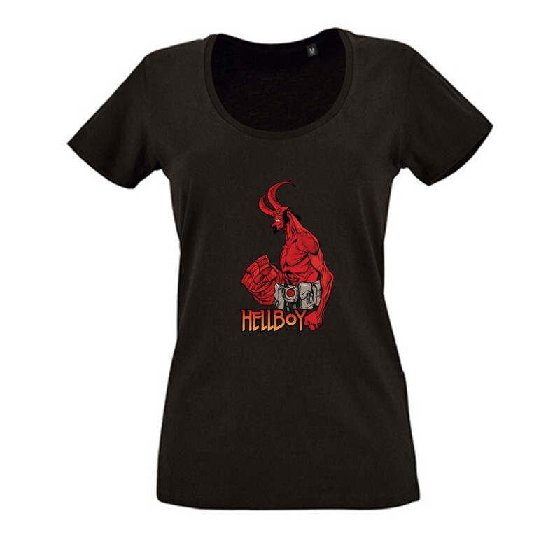 Hellboy fist Női O Nyakú Póló