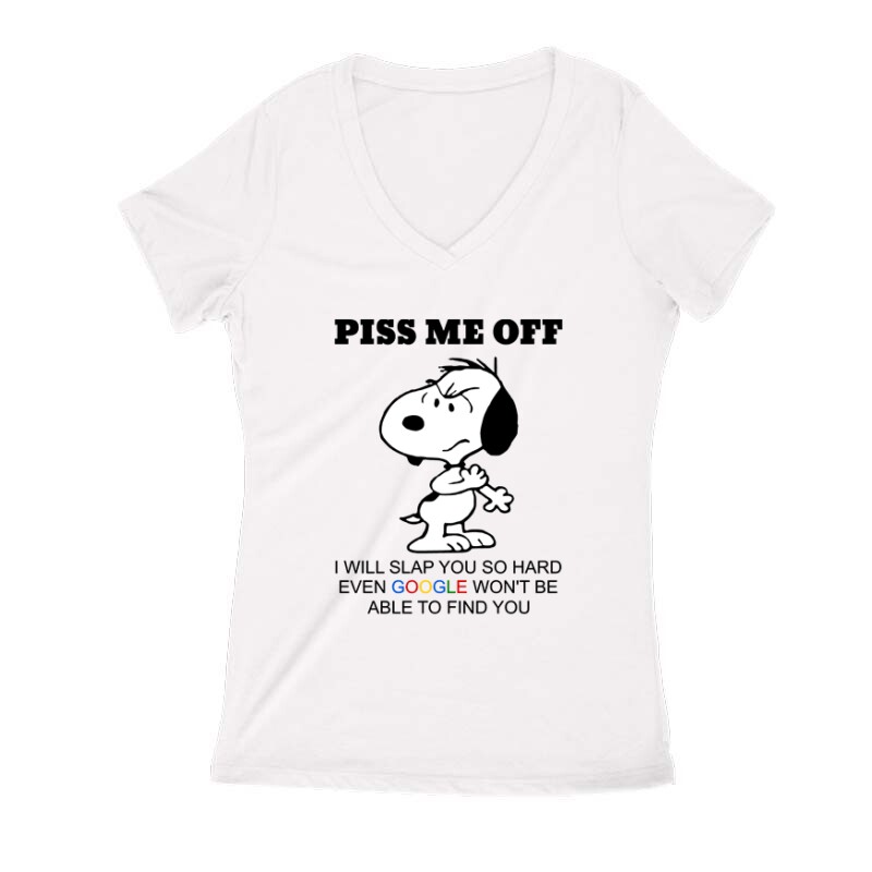 Piss Me Off Női V Kivágott póló