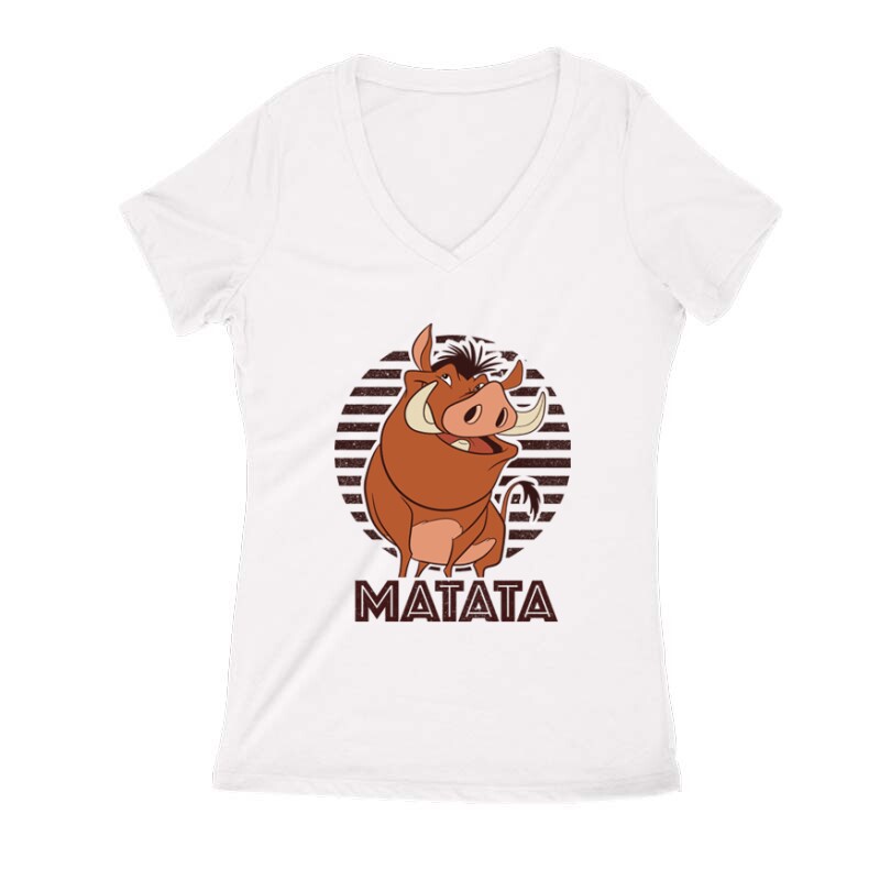Hakuna matata "Pumba" Női V Kivágott póló