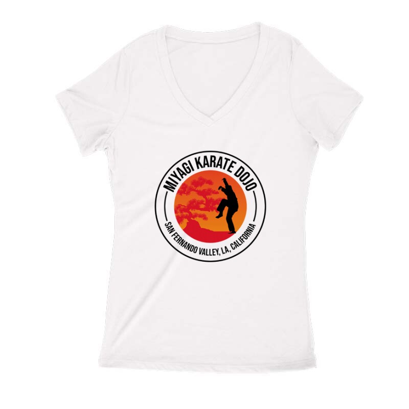 Miyagi Karate Dojo Női V Kivágott póló