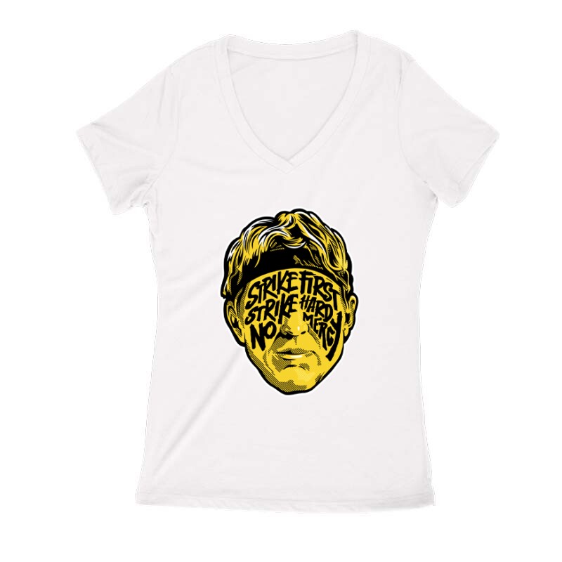 Lawrence Strike First Strike Hard No Mercy Női V Kivágott póló