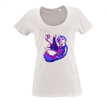 Jinx was here Női O Nyakú Póló