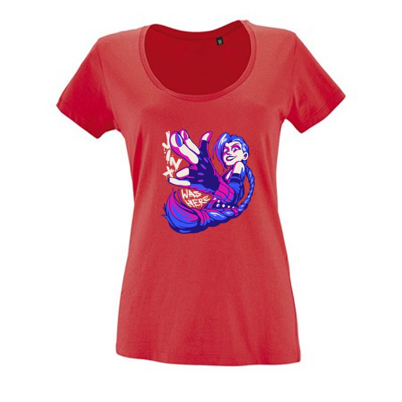 Jinx was here Női O Nyakú Póló