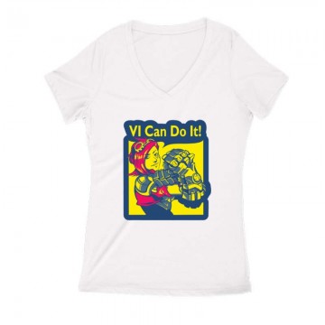 VI Can Do It! Női V Kivágott póló