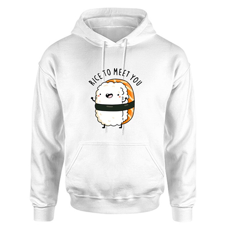 Rice To Meet You Unisex Kapucnis Pulcsi
