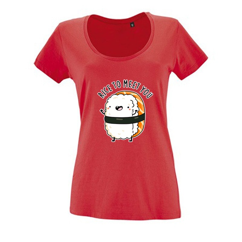 Rice To Meet You Női O Nyakú Póló