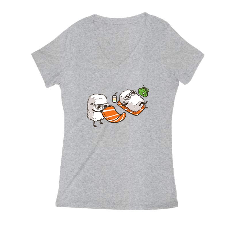 Sunshine Sushi Női V Kivágott póló