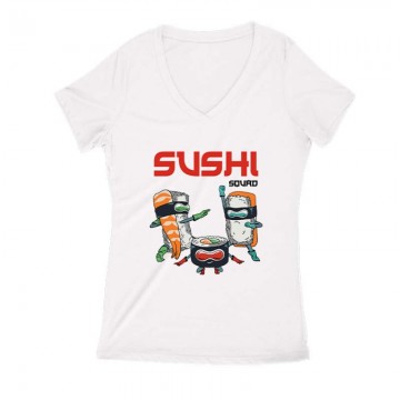 Sushi Squad Női V Kivágott póló