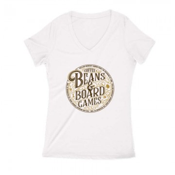 Coffee & games Női V Kivágott póló