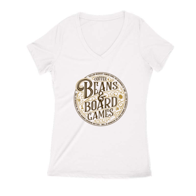 Coffee & games Női V Kivágott póló
