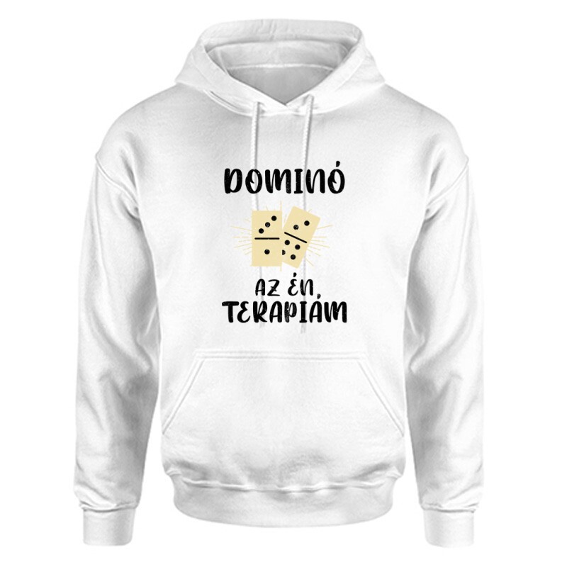 Dominó az Én terápiám Unisex Kapucnis Pulcsi