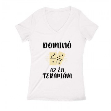 Dominó az Én terápiám Női V Kivágott póló