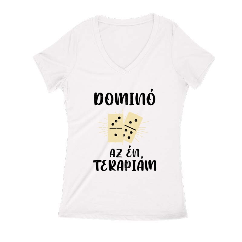 Dominó az Én terápiám Női V Kivágott póló