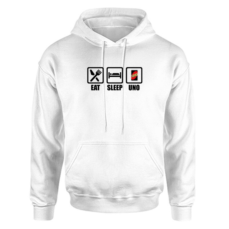 Eat Sleep Uno Unisex Kapucnis Pulcsi