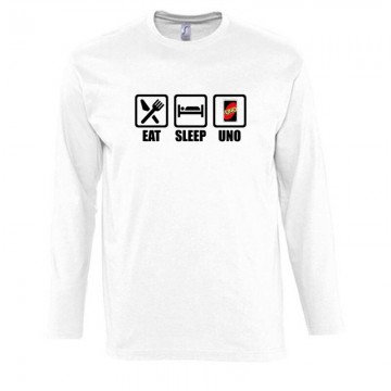 Eat Sleep Uno Hosszú Ujjú Póló