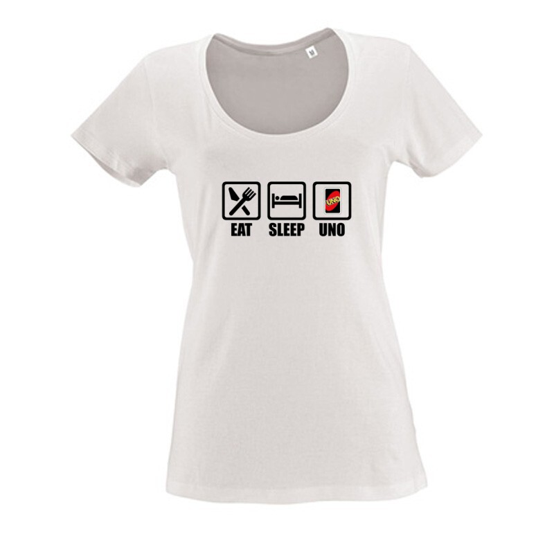 Eat Sleep Uno Női O Nyakú Póló