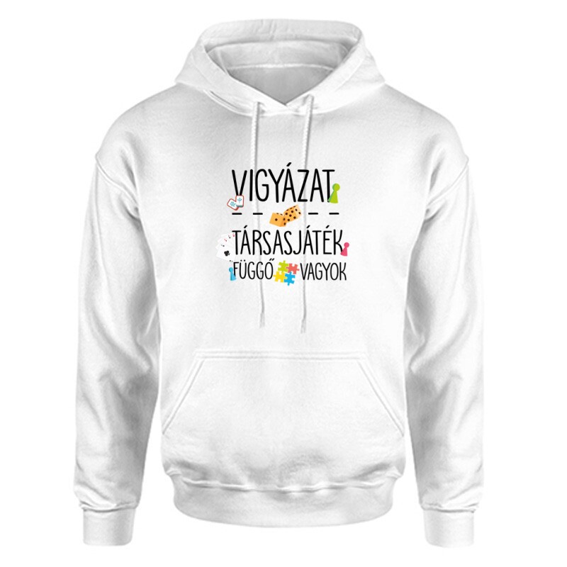 Társasjáték függő vagyok Unisex Kapucnis Pulcsi