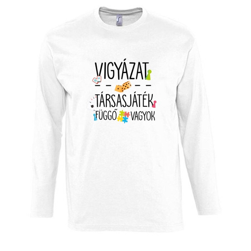 Társasjáték függő vagyok Hosszú Ujjú Póló