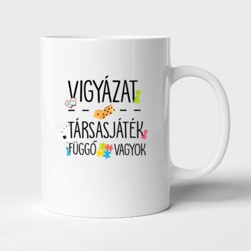 Társasjáték függő vagyok Bögre