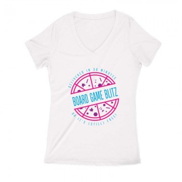 Board Game Blitz Női V Kivágott póló