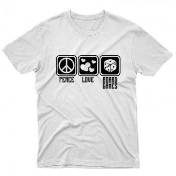 Peace Love Board Games Unisex Póló