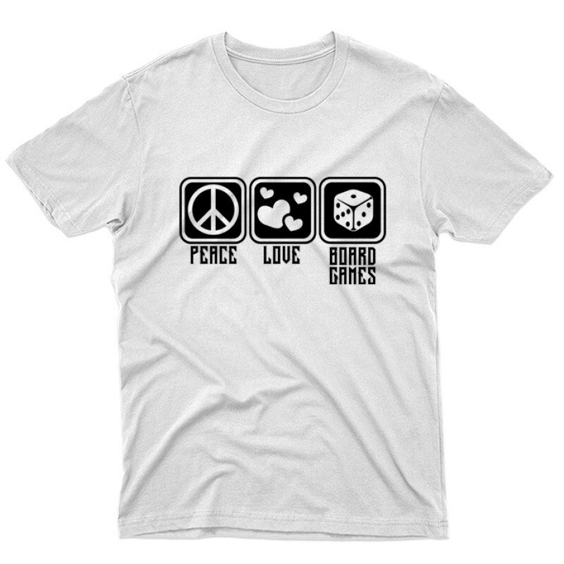 Peace Love Board Games Unisex Póló