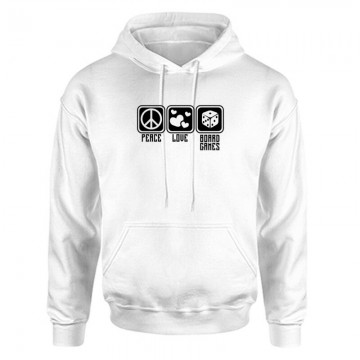 Peace Love Board Games Unisex Kapucnis Pulcsi