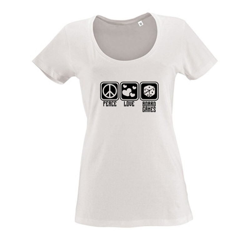 Peace Love Board Games Női O Nyakú Póló