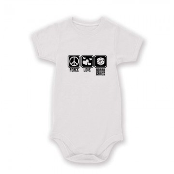 Peace Love Board Games Baby Body