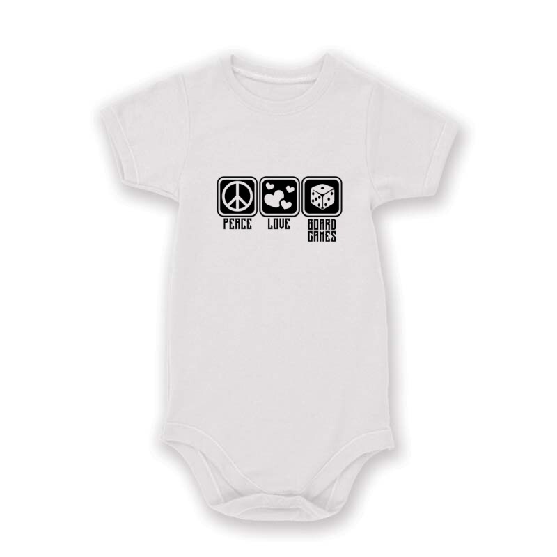 Peace Love Board Games Baby Body