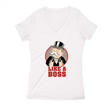 Like a Boss Női V Kivágott póló