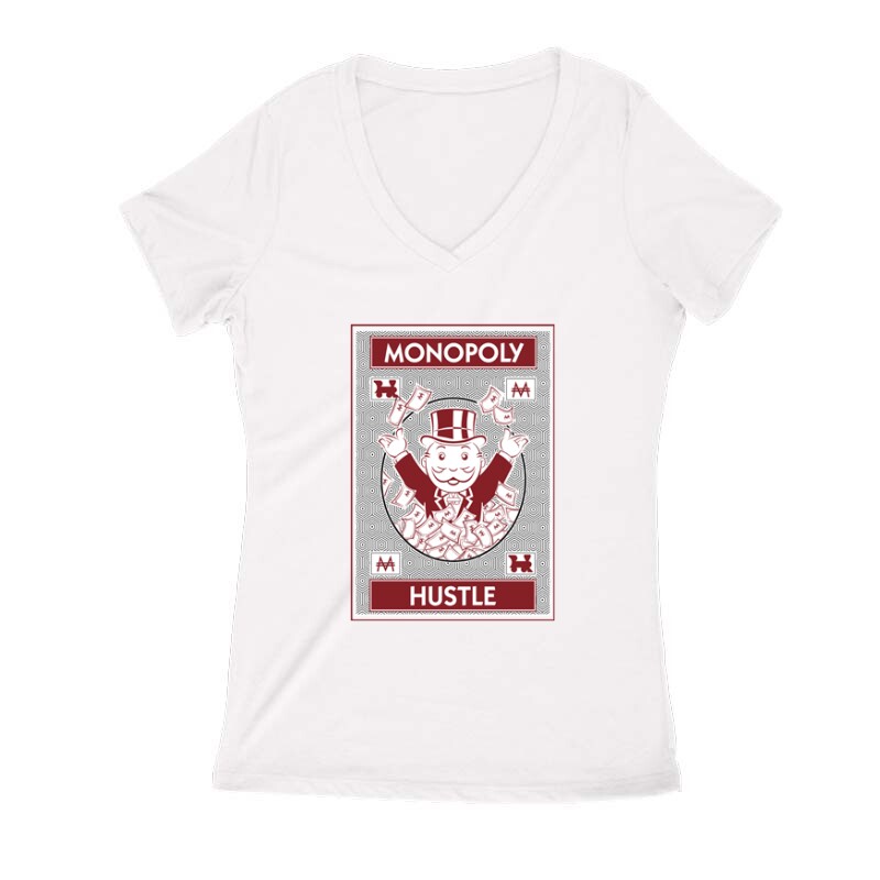 Monopoly Hustle Női V Kivágott póló