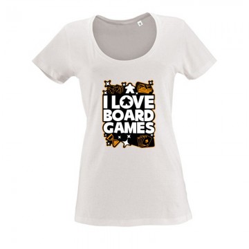 I love board games Női O Nyakú Póló