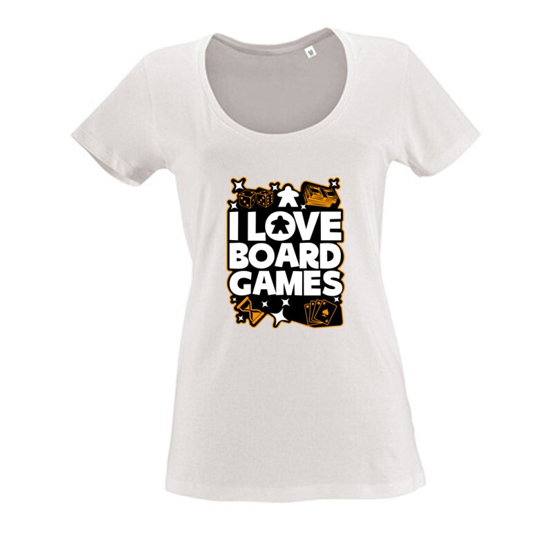I love board games Női O Nyakú Póló