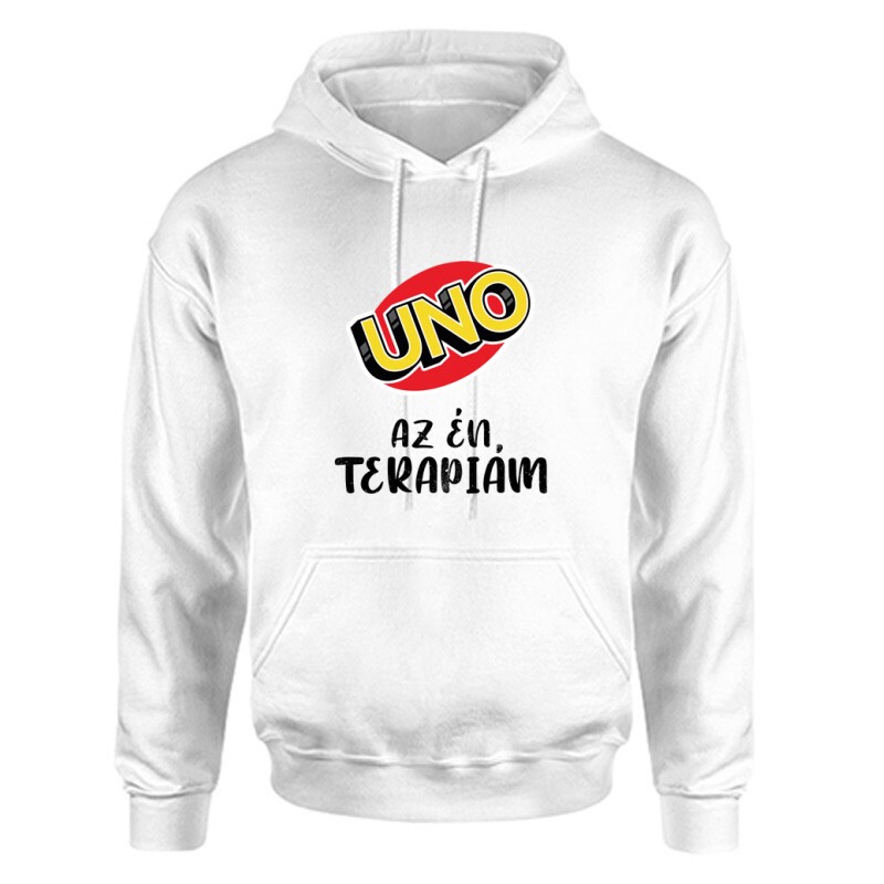Uno az Én terápiám Unisex Kapucnis Pulcsi