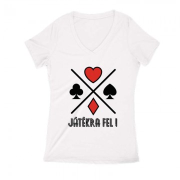 Játékra fel! Női V Kivágott póló