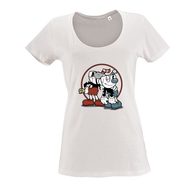 Cuphead Női O Nyakú Póló