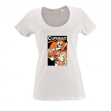 Cuphead Devil train Női O Nyakú Póló