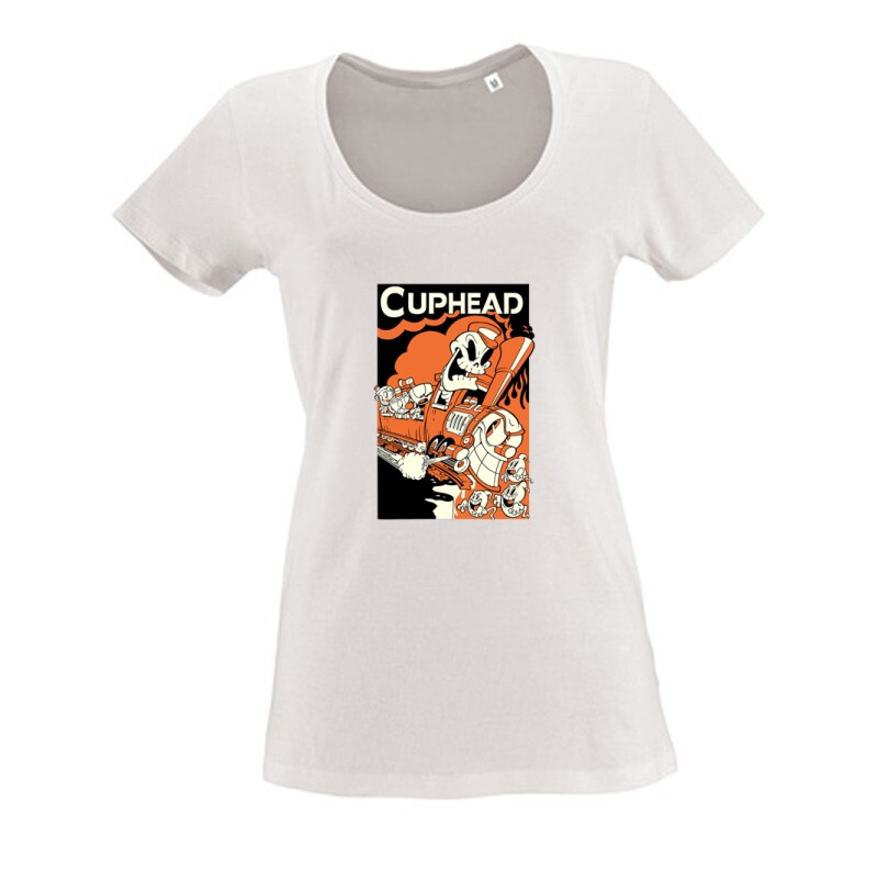 Cuphead Devil train Női O Nyakú Póló