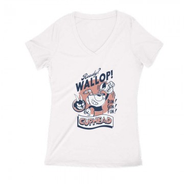 Ready wallop Női V Kivágott póló