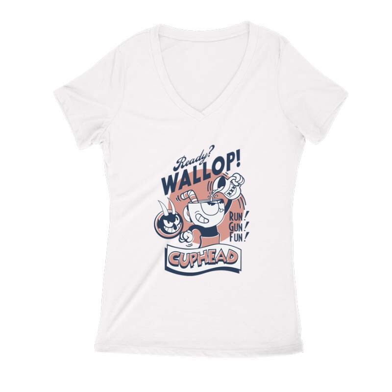 Ready wallop Női V Kivágott póló
