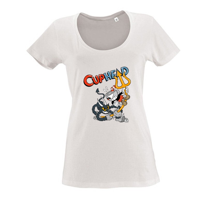 Cuphead devil 2 Női O Nyakú Póló