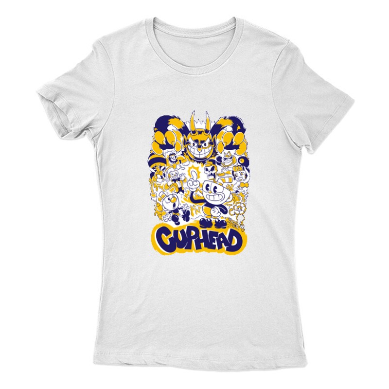 Cuphead all character Női Póló