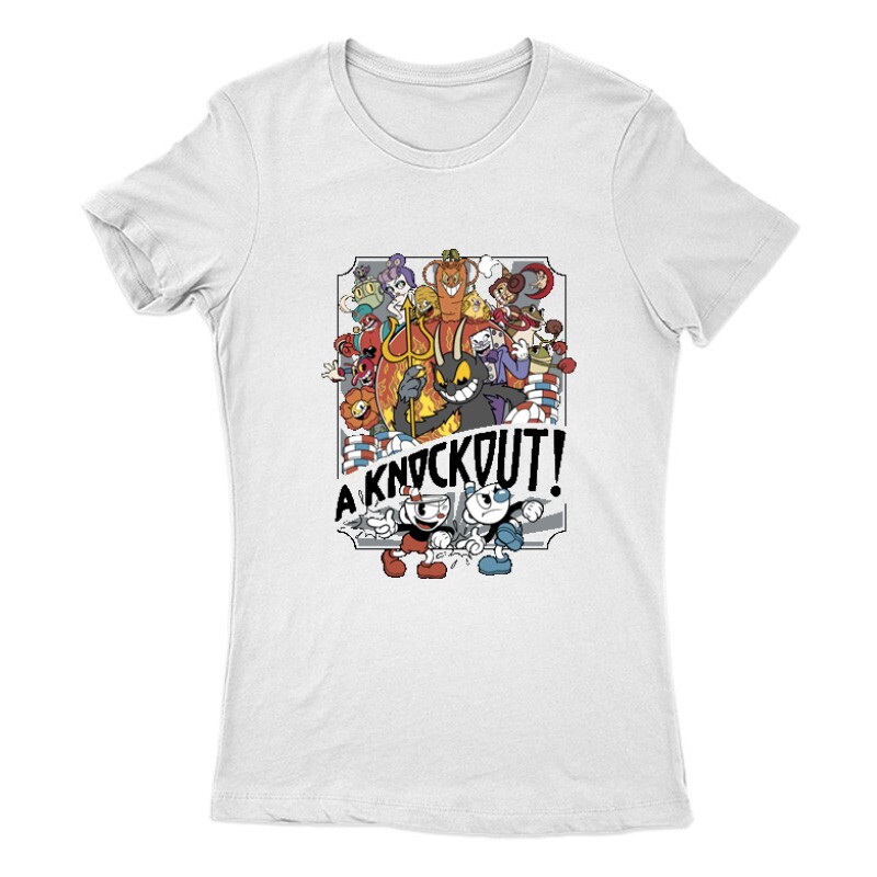 Knockout Cuphead Női Póló